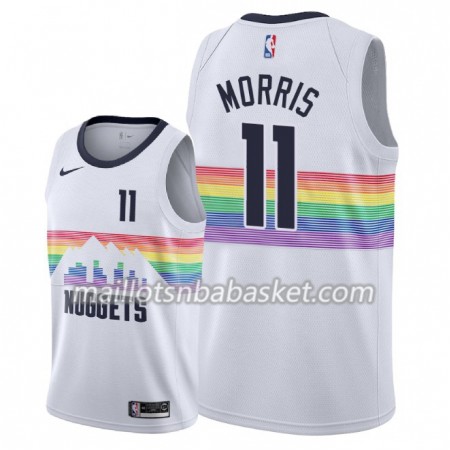 Maillot Homme Denver Nuggets Monte Morris 11 2018-19 Nike City Edition Blanc Swingman